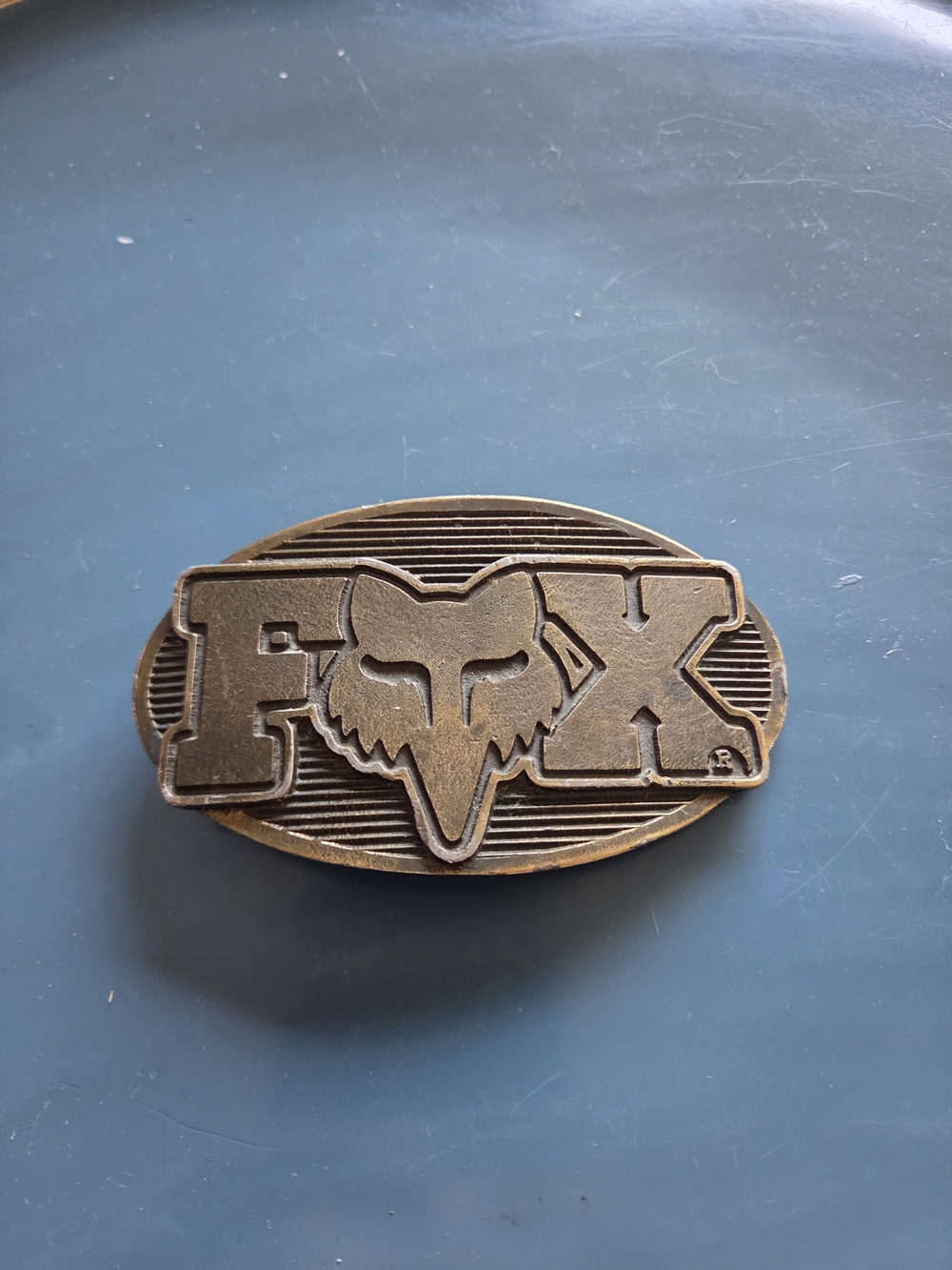 Fox Racing Emblem Belt Buckle Motocross BMX Dirt Bike Logo Vintage